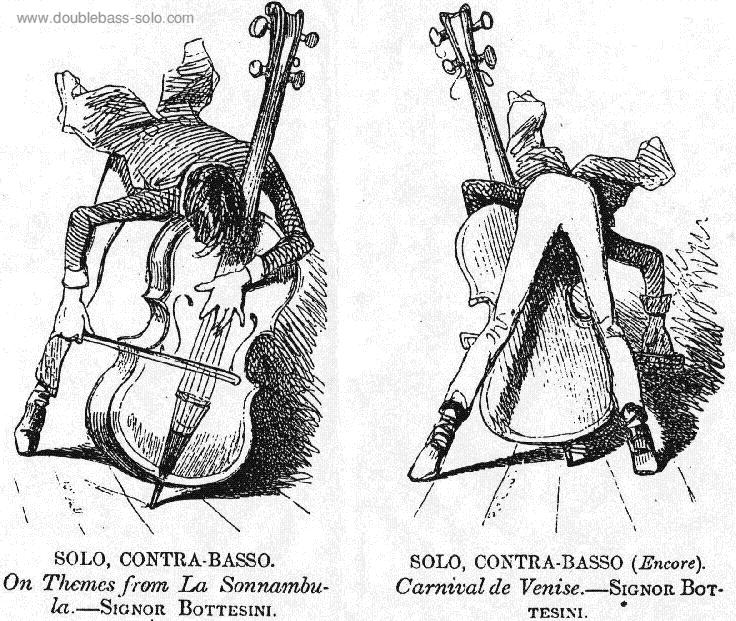 Cartoon featuring Signor Bottesini