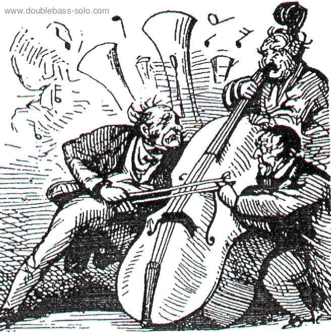 Cartoon featuring a Bass and the three helpers!